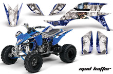 Load image into Gallery viewer, ATV Graphics Kit Quad Decal Sticker Wrap For Yamaha YFZ450 2004-2013 HATTER WHITE BLUE-atv motorcycle utv parts accessories gear helmets jackets gloves pantsAll Terrain Depot