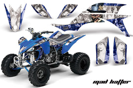 ATV Graphics Kit Quad Decal Sticker Wrap For Yamaha YFZ450 2004-2013 HATTER WHITE BLUE-atv motorcycle utv parts accessories gear helmets jackets gloves pantsAll Terrain Depot