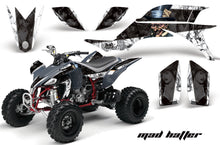 Load image into Gallery viewer, ATV Graphics Kit Quad Decal Sticker Wrap For Yamaha YFZ450 2004-2013 HATTER BLACK WHITE-atv motorcycle utv parts accessories gear helmets jackets gloves pantsAll Terrain Depot