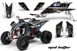 ATV Graphics Kit Quad Decal Sticker Wrap For Yamaha YFZ450 2004-2013 HATTER BLACK WHITE-atv motorcycle utv parts accessories gear helmets jackets gloves pantsAll Terrain Depot