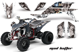 ATV Graphics Kit Quad Decal Sticker Wrap For Yamaha YFZ450 2004-2013 HATTER SILVER WHITE-atv motorcycle utv parts accessories gear helmets jackets gloves pantsAll Terrain Depot