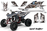 ATV Graphics Kit Quad Decal Sticker Wrap For Yamaha YFZ450 2004-2013 HATTER SILVER WHITE