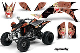 ATV Graphics Kit Quad Decal Sticker Wrap For Yamaha YFZ450 2004-2013 MANDY RED BLACK