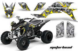 ATV Graphics Kit Quad Decal Sticker Wrap For Yamaha YFZ450 2004-2013 MOTORHEAD SILVER-atv motorcycle utv parts accessories gear helmets jackets gloves pantsAll Terrain Depot