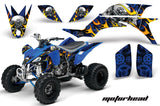 ATV Graphics Kit Quad Decal Sticker Wrap For Yamaha YFZ450 2004-2013 MOTORHEAD BLUE