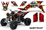 ATV Graphics Kit Quad Decal Sticker Wrap For Yamaha YFZ450 2004-2013 MOTORHEAD RED
