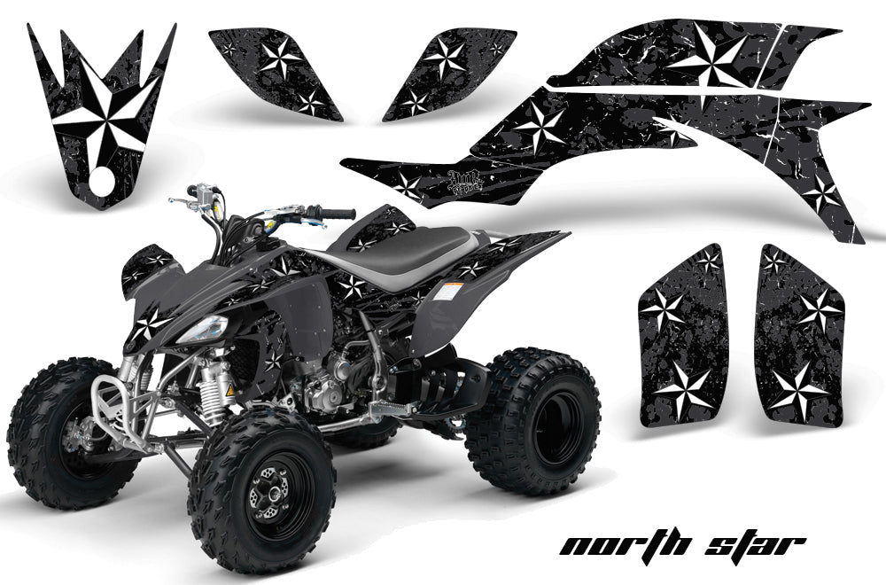 ATV Graphics Kit Quad Decal Sticker Wrap For Yamaha YFZ450 2004-2013 NORTHSTAR BLACK-atv motorcycle utv parts accessories gear helmets jackets gloves pantsAll Terrain Depot