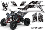 ATV Graphics Kit Quad Decal Sticker Wrap For Yamaha YFZ450 2004-2013 NORTHSTAR SILVER