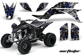 ATV Graphics Kit Quad Decal Sticker Wrap For Yamaha YFZ450 2004-2013 NORTHSTAR BLUE SILVER-atv motorcycle utv parts accessories gear helmets jackets gloves pantsAll Terrain Depot