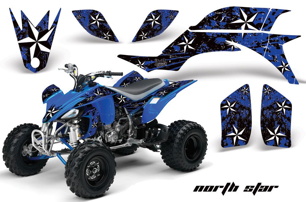 ATV Graphics Kit Quad Decal Sticker Wrap For Yamaha YFZ450 2004-2013 NORTHSTAR BLUE-atv motorcycle utv parts accessories gear helmets jackets gloves pantsAll Terrain Depot