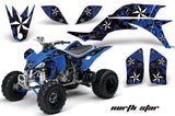 ATV Graphics Kit Quad Decal Sticker Wrap For Yamaha YFZ450 2004-2013 NORTHSTAR BLUE