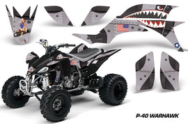 ATV Graphics Kit Quad Decal Sticker Wrap For Yamaha YFZ450 2004-2013 WARHAWK BLACK-atv motorcycle utv parts accessories gear helmets jackets gloves pantsAll Terrain Depot