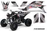 ATV Graphics Kit Quad Decal Sticker Wrap For Yamaha YFZ450 2004-2013 WARHAWK BLACK