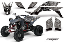 Load image into Gallery viewer, ATV Graphics Kit Quad Decal Sticker Wrap For Yamaha YFZ450 2004-2013 REAPER SILVER-atv motorcycle utv parts accessories gear helmets jackets gloves pantsAll Terrain Depot