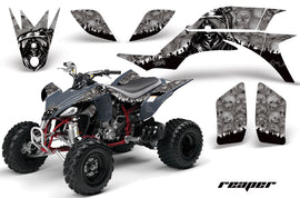 ATV Graphics Kit Quad Decal Sticker Wrap For Yamaha YFZ450 2004-2013 REAPER SILVER-atv motorcycle utv parts accessories gear helmets jackets gloves pantsAll Terrain Depot