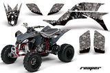 ATV Graphics Kit Quad Decal Sticker Wrap For Yamaha YFZ450 2004-2013 REAPER SILVER