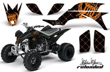Load image into Gallery viewer, ATV Graphics Kit Quad Decal Sticker Wrap For Yamaha YFZ450 2004-2013 RELOADED ORANGE BLACK-atv motorcycle utv parts accessories gear helmets jackets gloves pantsAll Terrain Depot