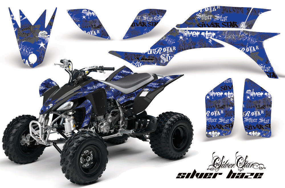 ATV Graphics Kit Quad Decal Sticker Wrap For Yamaha YFZ450 2004-2013 SSSH BLACK BLUE-atv motorcycle utv parts accessories gear helmets jackets gloves pantsAll Terrain Depot