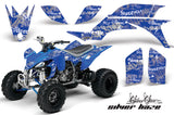 ATV Graphics Kit Quad Decal Sticker Wrap For Yamaha YFZ450 2004-2013 SSSH SILVER BLUE