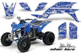 ATV Graphics Kit Quad Decal Sticker Wrap For Yamaha YFZ450 2004-2013 SSSH WHITE BLUE-atv motorcycle utv parts accessories gear helmets jackets gloves pantsAll Terrain Depot