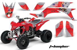 ATV Graphics Kit Quad Decal Sticker Wrap For Yamaha YFZ450 2004-2013 TBOMBER RED-atv motorcycle utv parts accessories gear helmets jackets gloves pantsAll Terrain Depot