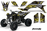 ATV Graphics Kit Quad Decal Sticker Wrap For Yamaha YFZ450 2004-2013 TOXIC BLACK YELLOW