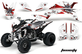 ATV Graphics Kit Quad Decal Sticker Wrap For Yamaha YFZ450 2004-2013 TOXIC RED WHITE-atv motorcycle utv parts accessories gear helmets jackets gloves pantsAll Terrain Depot