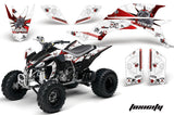 ATV Graphics Kit Quad Decal Sticker Wrap For Yamaha YFZ450 2004-2013 TOXIC RED WHITE
