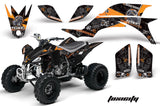 ATV Graphics Kit Quad Decal Sticker Wrap For Yamaha YFZ450 2004-2013 TOXIC ORANGE BLACK