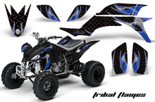Load image into Gallery viewer, ATV Graphics Kit Quad Decal Sticker Wrap For Yamaha YFZ450 2004-2013 TRIBAL BLUE BLACK-atv motorcycle utv parts accessories gear helmets jackets gloves pantsAll Terrain Depot