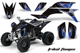 ATV Graphics Kit Quad Decal Sticker Wrap For Yamaha YFZ450 2004-2013 TRIBAL BLUE BLACK