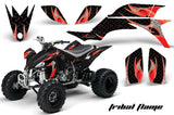 ATV Graphics Kit Quad Decal Sticker Wrap For Yamaha YFZ450 2004-2013 TRIBAL RED BLACK