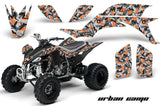 ATV Graphics Kit Quad Decal Sticker Wrap For Yamaha YFZ450 2004-2013 URBAN CAMO ORANGE