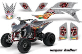 ATV Graphics Kit Quad Decal Sticker Wrap For Yamaha YFZ450 2004-2013 VEGAS SILVER