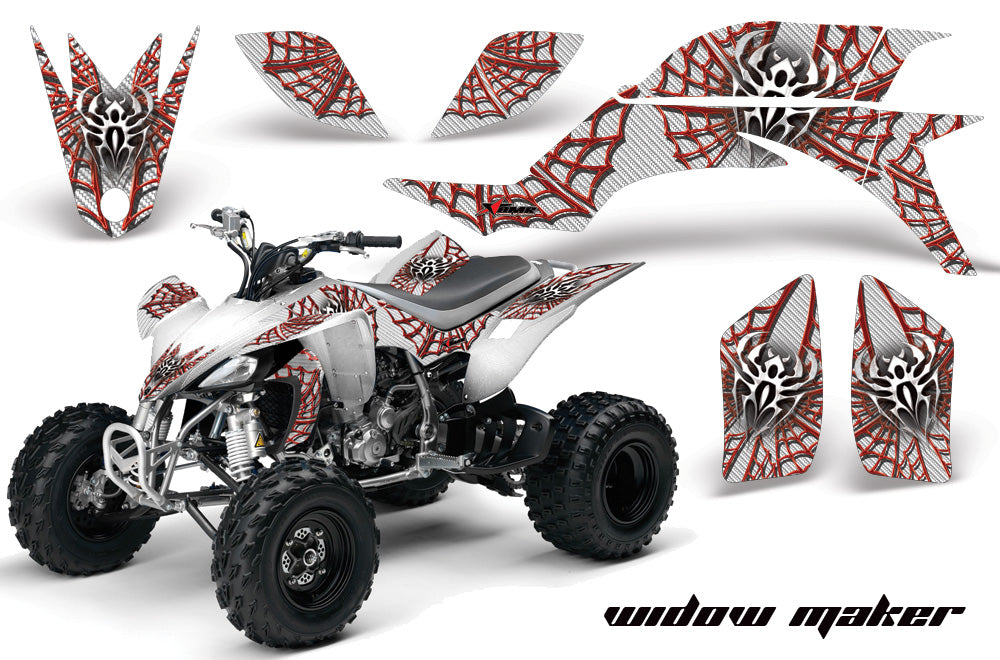 ATV Graphics Kit Quad Decal Sticker Wrap For Yamaha YFZ450 2004-2013 WIDOW RED WHITE-atv motorcycle utv parts accessories gear helmets jackets gloves pantsAll Terrain Depot