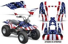 Load image into Gallery viewer, ATV Graphics Kit Quad Sticker Decal Wrap For Yamaha Breeze 125 1989-2004 USA FLAG-atv motorcycle utv parts accessories gear helmets jackets gloves pantsAll Terrain Depot