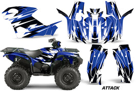ATV Graphics Kit Quad Decal Wrap For Yamaha Grizzly 550/700 2015-2016 ATTACK BLUE-atv motorcycle utv parts accessories gear helmets jackets gloves pantsAll Terrain Depot