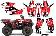 Load image into Gallery viewer, ATV Graphics Kit Quad Decal Wrap For Yamaha Grizzly 550/700 2015-2016 ATTACK RED-atv motorcycle utv parts accessories gear helmets jackets gloves pantsAll Terrain Depot