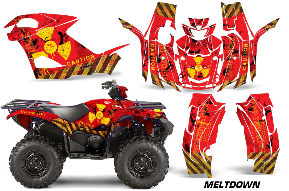ATV Graphics Kit Quad Decal Wrap For Yamaha Grizzly 550/700 2015-2016 MELTDOWN YELLOW RED-atv motorcycle utv parts accessories gear helmets jackets gloves pantsAll Terrain Depot