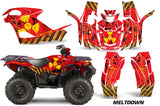 ATV Graphics Kit Quad Decal Wrap For Yamaha Grizzly 550/700 2015-2016 MELTDOWN YELLOW RED