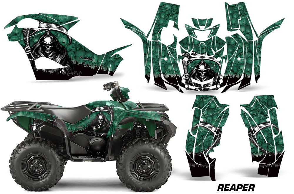 ATV Graphics Kit Quad Decal Wrap For Yamaha Grizzly 550/700 2015-2016 REAPER GREEN-atv motorcycle utv parts accessories gear helmets jackets gloves pantsAll Terrain Depot