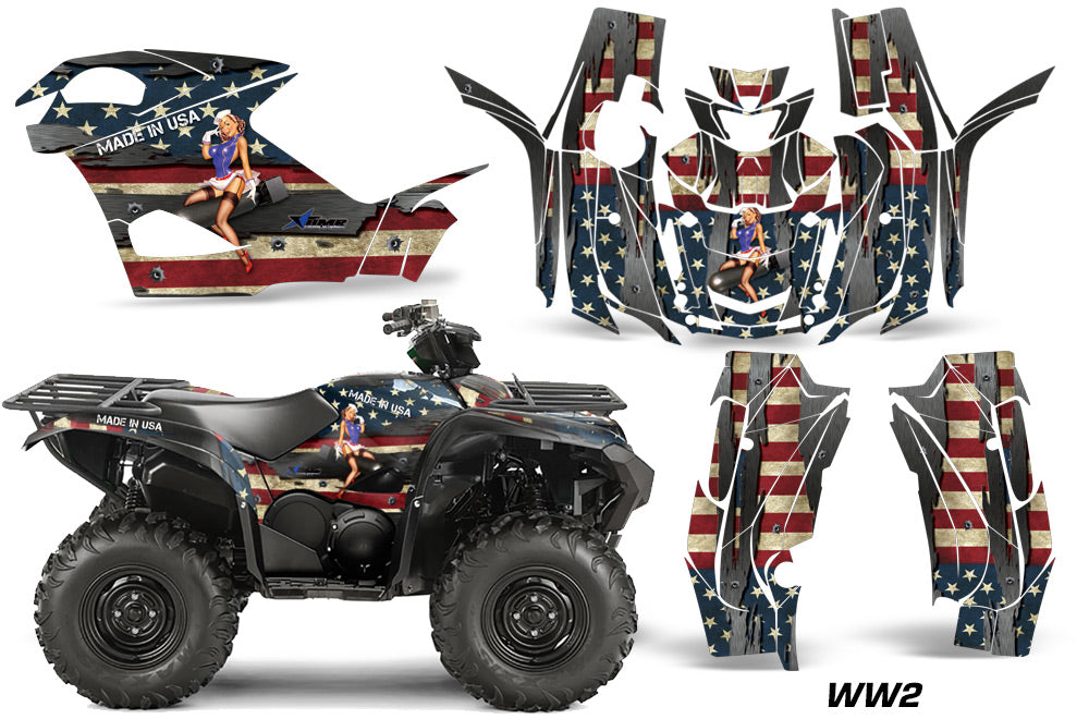 ATV Graphics Kit Quad Decal Wrap For Yamaha Grizzly 550/700 2015-2016 WW2 BOMBER-atv motorcycle utv parts accessories gear helmets jackets gloves pantsAll Terrain Depot