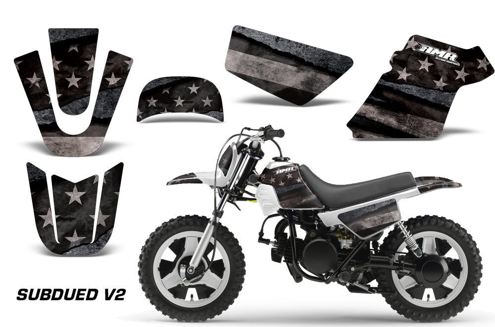 Dirt Bike Graphics Kit MX Decal Wrap For Yamaha PW50 PW 50 1990-2019 SUBDUED V2-atv motorcycle utv parts accessories gear helmets jackets gloves pantsAll Terrain Depot