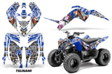 ATV Graphics Kit Decal Sticker Wrap For Yamaha Raptor 90 YFM90 2009-2015 TSUNAMI BLUE