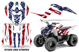 ATV Graphics Kit Decal Sticker Wrap For Yamaha Raptor 90 YFM90 2009-2015 USA FLAG-atv motorcycle utv parts accessories gear helmets jackets gloves pantsAll Terrain Depot