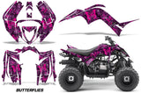 ATV Graphics Kit Decal Sticker Wrap For Yamaha Raptor 90 YFM90 2016-2018 BUTTERFLIES PINK PURPLE