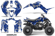 Load image into Gallery viewer, ATV Graphics Kit Decal Sticker Wrap For Yamaha Raptor 90 YFM90 2016-2018 CAMOPLATE BLUE-atv motorcycle utv parts accessories gear helmets jackets gloves pantsAll Terrain Depot