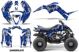 ATV Graphics Kit Decal Sticker Wrap For Yamaha Raptor 90 YFM90 2016-2018 CAMOPLATE BLUE