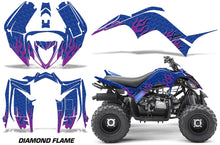 Load image into Gallery viewer, ATV Graphics Kit Decal Sticker Wrap For Yamaha Raptor 90 YFM90 2016-2018 DIAMOND FLAME PURPLE BLUE-atv motorcycle utv parts accessories gear helmets jackets gloves pantsAll Terrain Depot