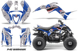 ATV Graphics Kit Decal Sticker Wrap For Yamaha Raptor 90 YFM90 2016-2018 WARHAWK BLUE